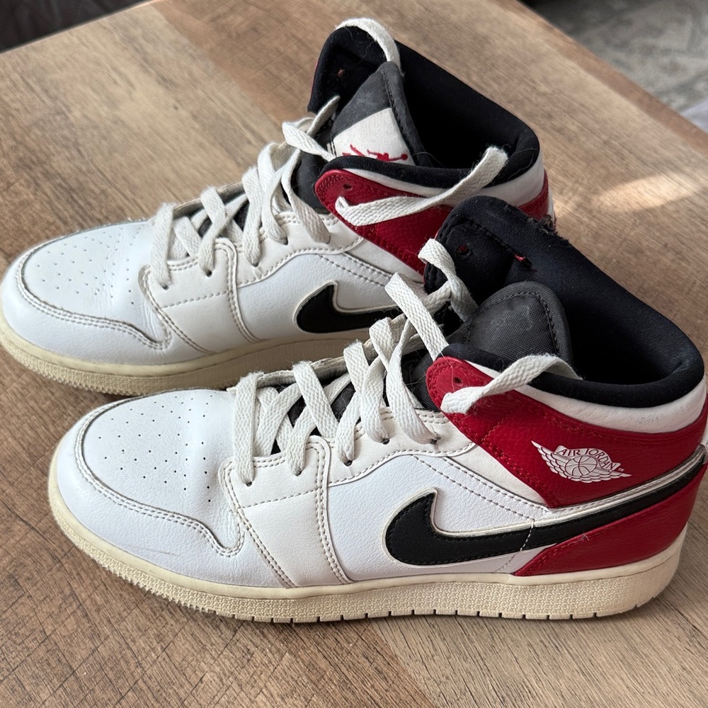 White and Black Air Jordan High-Top Sneakers Youth size 6.5